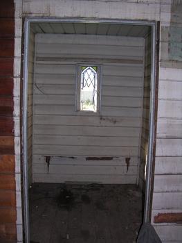 Interior of a weatherboard church