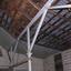 Timber roof inside a weatherboard church