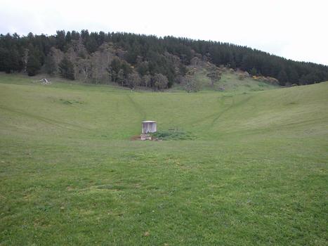 A grassy depression behind Mt Franklin