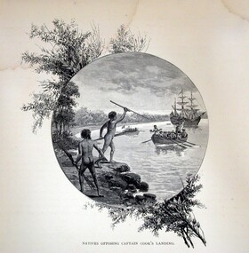 Image, Natives Opposing Captain Cook's Landing