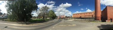 Photograph, Clare Gervasoni, Hill Street Bridge, Yarrowee Creek, and Sunnyside Mill, Ballarat East, 2016, 17/09/2016