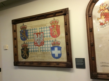 Dorothy Wickham, Crests on wall, Supreme Court, London, 2016, 09/2016