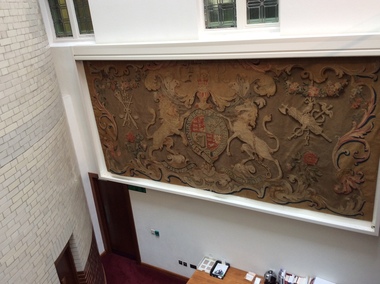 Digital photograph, Tapestry, Building view from Reading Room, Supreme Court, London, 2016, 09/2016