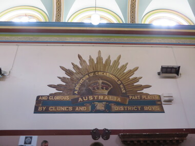 AIF Memorial, Interior of Clunes Town Hall, 2016
