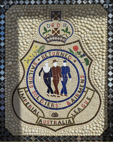A shell and tile mosaic