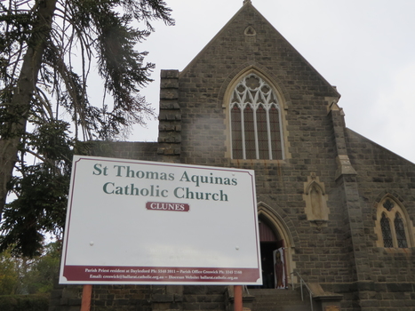 Exterior of a bluestone church