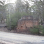 Brck remnants along a road