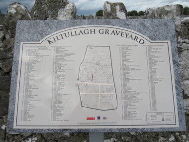 Photograph - Colour, Plaque, Kiltullagh Graveyard, Galway with names, 2016, 28/09/2016