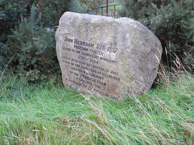 Photograph - Colour, Memorial Boulder to John Mernagh, Glenmalure, County Wicklow, Ireland
