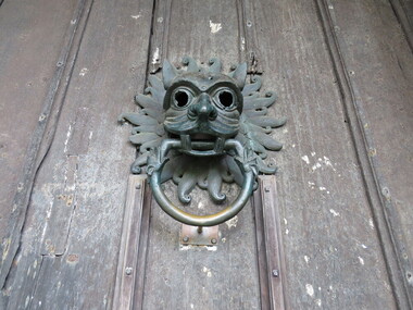 Digital Photograph, Door knob, Durham Cathedral, UK