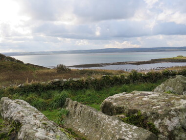 Digital photograph, Stone walls, Lindisfarne Island, UK