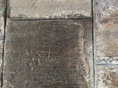 Digital Photograph, Stonemason's marks, interior, St Giles Cathedral, Edinburgh, Scotland, 10/2016