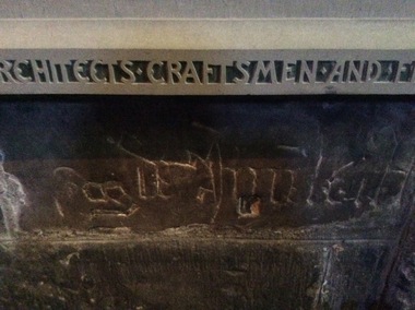 Digital Photograph, Marks on wall, Cathedral, Edinburgh, Scotland, 10/2016