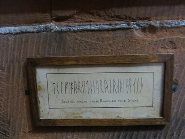 Runes on stones, Carlisle Cathedral, United Kingdom