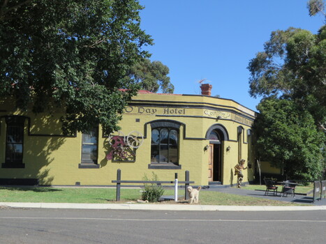 painted brick hotel