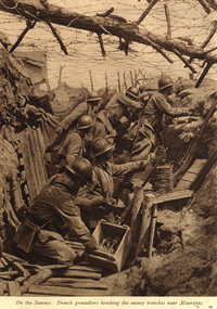 World War One soldiers in a trench