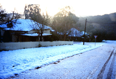 Photograph - Colour, Snow at Hepburn Springs, c2002