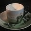 hand painted cup and saucer