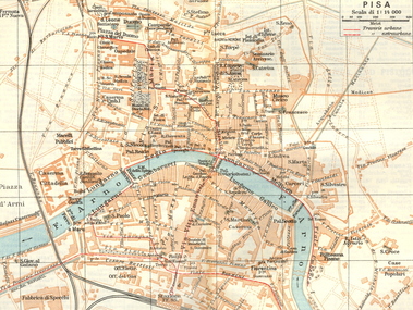 Map, Pisa, Italy, 1924, 1924