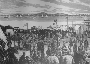 Image, Regatta on Lake Colac, 1880, 1880