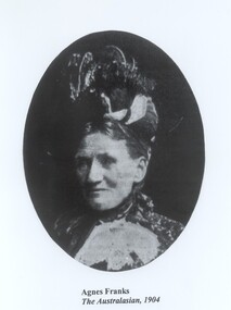 Photograph - black and white, Agnes Franks, c1904