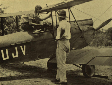 Image, Reverend Keith Langford-Smith and his Aeroplane, c1933