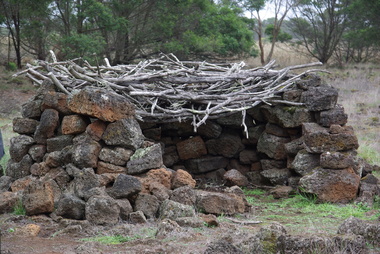 Photograph - Colour, Aboriginal Rock Hut recreations at Tyrendarra, 2016, 16/04/2016