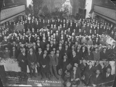 Photograph - Photograph - Black and White, St Peter's Daylesford Communion Breakfast, 1930, 09/11/1930