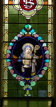 St Brigid Stained Glass Window, Crossley