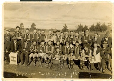 Photograph - Photograph - Black and White, Hepburn Football Club, 1937