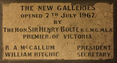 Photograph - Colour, Art Gallery of Ballarat Plaque, 04/07/2016