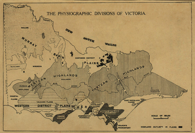 Map, Physiographic Divisions of Victoria, c1940