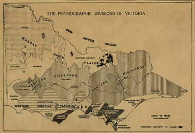 Map, Physiographic Divisions of Victoria, c1940, c1940