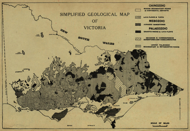 Map, Simplified Geological Map of Victoria, c1940