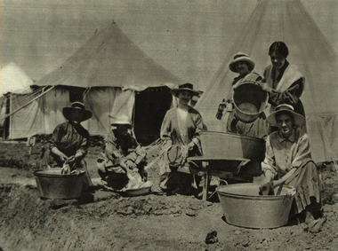 Photograph - Image, Australian World War One Nurses on Washing Day