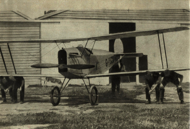 Photograph - Image, Bert Hinkler's First Aeroplane