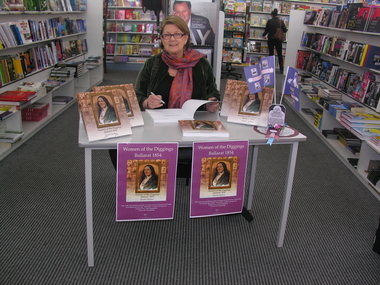 Photograph - Digital photograph, Dorothy Wickham Signing 'Women of the Diggings', 2009, 2009