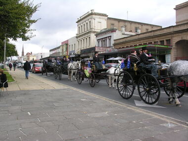 Digital photograph, Horses in Sturt Street, Ballarat Heritage Weekend