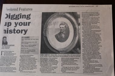 Newspaper clipping, Digging up Your History, 21/10/2006