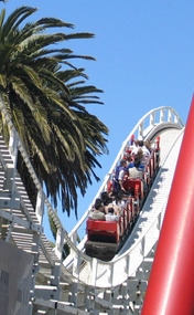 Digital Photograph Luna Park rollercoaster, Lisa Gervasoni, Luna Park rollercoaster St Kilda, early 2000s
