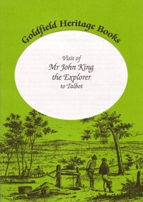 Book, Visit of Mr John King the Explorer to Talbot