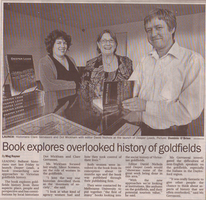Newspaper - Newspaper clipping, Book explores overlooked history of goldfields