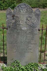 Photograph - Photograph - Colour, Rees Headstone at the Franklinford Cemetery, 2015, 25/10/2015