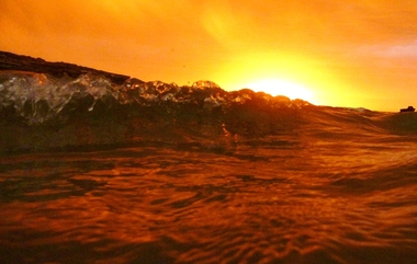 Digital Photograph, L.J. Gervasoni, Sunset on the wave Stingray Bay Victoria, c2012