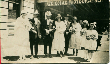 Photograph - Black and White, Marriage party, Colac