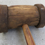 Steel rimmed wooden mallet