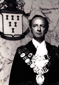 Photograph - digital copy, Mayoral Portrait  of CrJohn Hogan Gervasoni, Mayor of Kew 1979-80, 1979