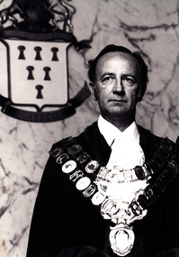 Photograph - digital copy, Mayoral Portrait  of CrJohn Hogan Gervasoni, Mayor of Kew 1979-80, 1979