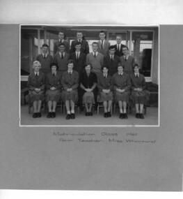 Photograph - Black and White, Ballarat East High School Form Photo 1960 Matriculation Class