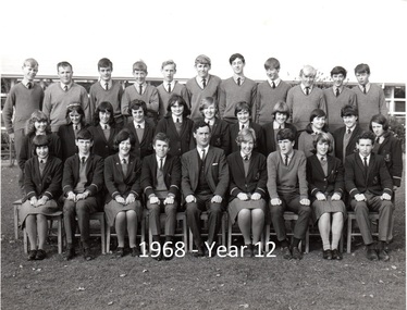 Photograph - Black and White, Ballarat East High School, Form 6, 1968